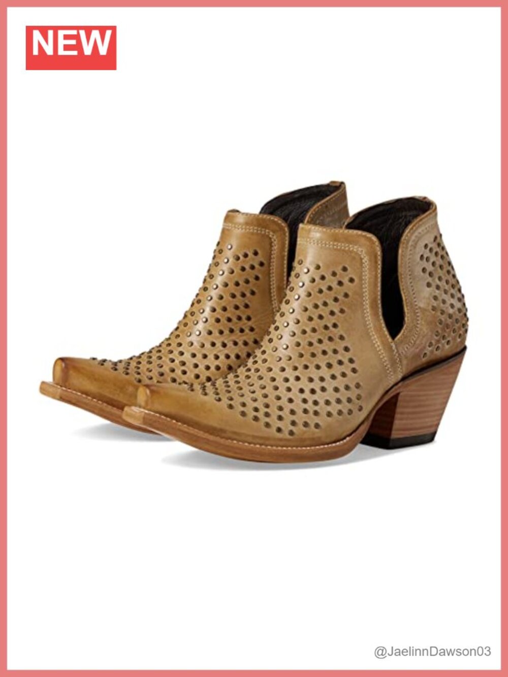 Ariat Women's Studded Snip Toe Ankle Boots, Leather, Western